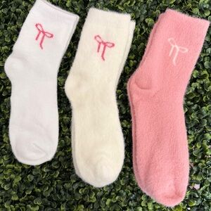 Cozy Kids' Socks Set - Pink, Cream, White